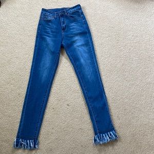 xs fringe jeans